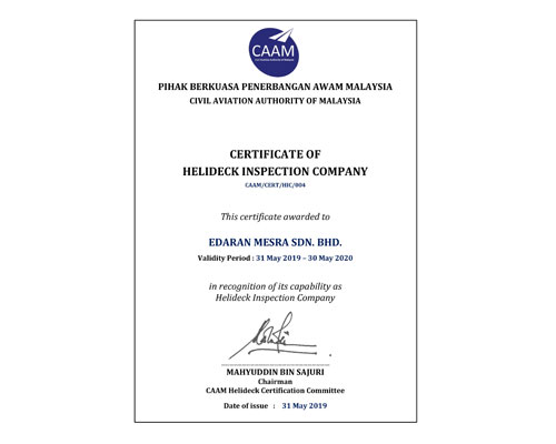 Edaran Mesra’s Certificate